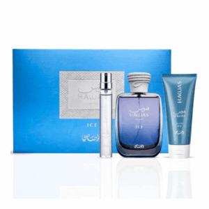 Rasasi Gift Set Hawas Ice Edp 100 Ml + Edp 10 Ml + All Over Shower Gel 60Ml EDP Set